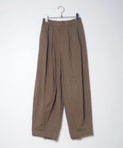 Crisp（クリスプ）の「ダブルタックボリュームパンツ[c2R3380]（カーゴパンツ・レディース・ブラウン/アイボリー/ベージュ/カーキ・FREE）」の6枚目の写真