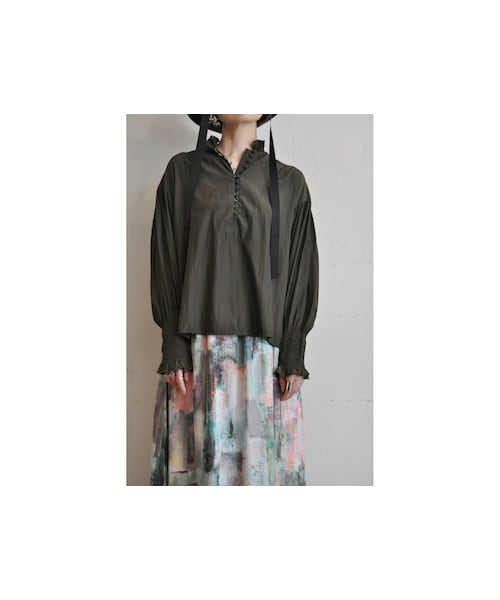 RehersalL(リハーズオール)の「ビジューフリルブラウス(シャツ/ブラウス・レディース・グリーン/ピンク/ブラック・one)」の1枚目の写真