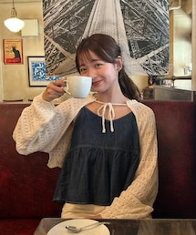 DHOLIC | 透かし編みボレロカーディガン(カーディガン/ボレロ)