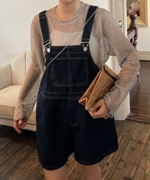 DHOLIC | デニムショートサロペットパンツ(サロペット/オーバーオール)