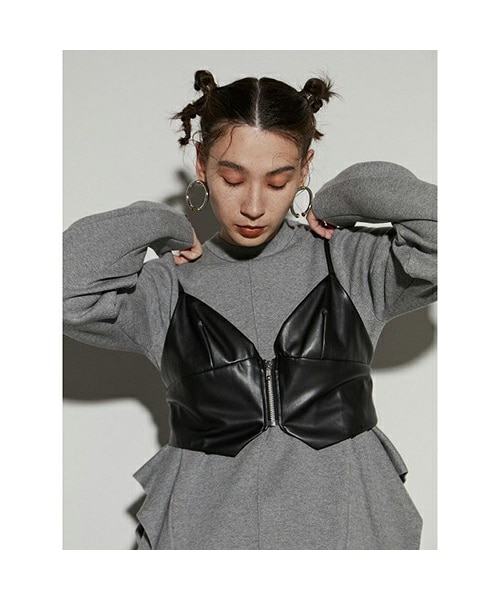 UN3D.タックギャザービスチェ UN3D.（アンスリード）の「タックギャザービスチェ（キャミソール