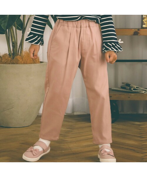 SLAP SLIP(スラップスリップ)の「らくのび無地チェック柄スーパーストレッチパンツ(80~130cm)(その他パンツ・キッズ・ベージュ/ピンク/レッド/オレンジ/ホワイト・110)」の3枚目の写真
