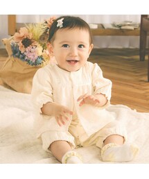 SLAP SLIP BABY | シフォンレースチュールドッキング2WAYロンパース(50~70cm)(ロンパース)