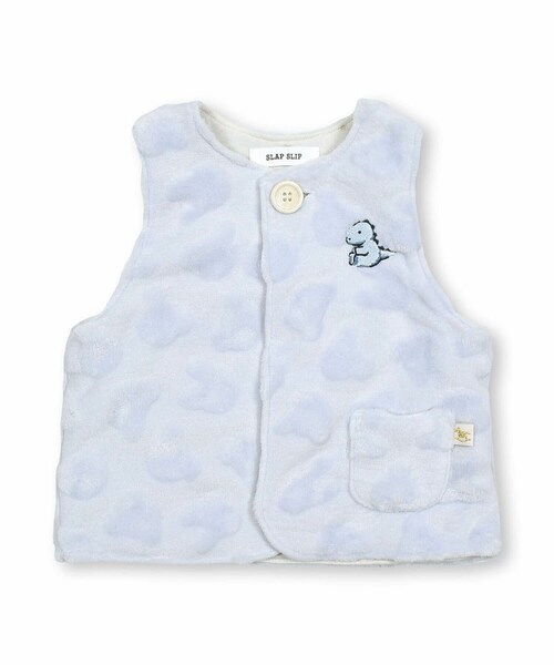 SLAP SLIP BABY（スラップスリップベビー）の「アニマルウサギクマ刺しゅう付ぽこぽこアニマル柄ボアベストベビー(70~80cm)（その他ベビーウェア・キッズ・ピンク/ブルー/ベージュ・ワンサイズ）」の3枚目の写真