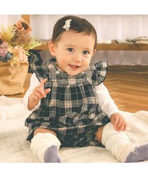 SLAP SLIP BABY | 【お揃い】タータンチェック柄肩フリルワンピース+ブルマセットアップベビー(70~80cm)(その他ベビーウェア)