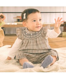 SLAP SLIP BABY | 【お揃い】タータンチェック柄肩フリルワンピース+ブルマセットアップベビー(70~80cm)(その他ベビーウェア)