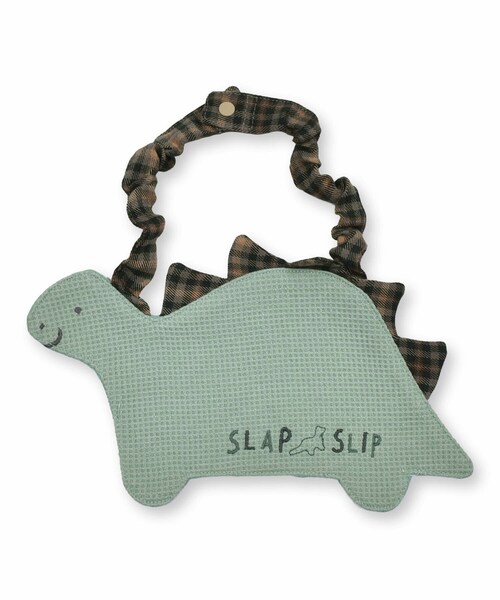 SLAP SLIP BABY(スラップスリップベビー)の「恐竜型スタイベビー(スタイ/よだれかけ・キッズ・ブルー/グリーン・ワンサイズ)」の2枚目の写真