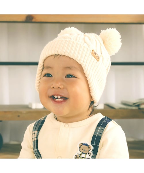 ウーフリンクくまちゃんチャームリボンワンピース＆ベレー帽セット