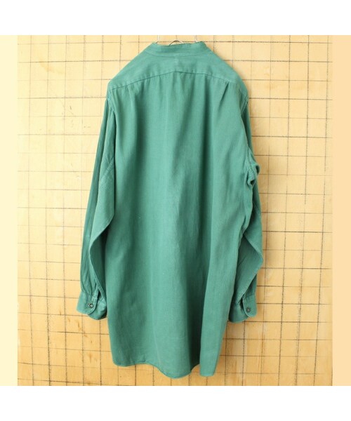 の「40s 50s EURO Indanthren スタンドカラー グランパ シャツ 
