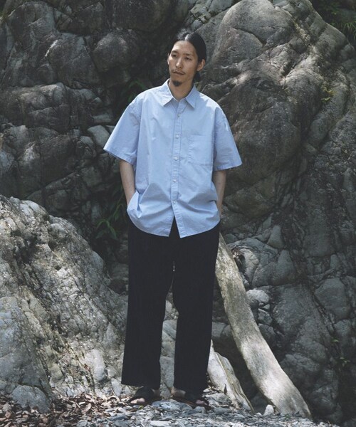 shiun(シウン)の「WASHED SHORT SLEEVE SHIRT(シャツ/ブラウス・メンズ・ホワイト/ブルー・XS/S/M)」の16枚目の写真