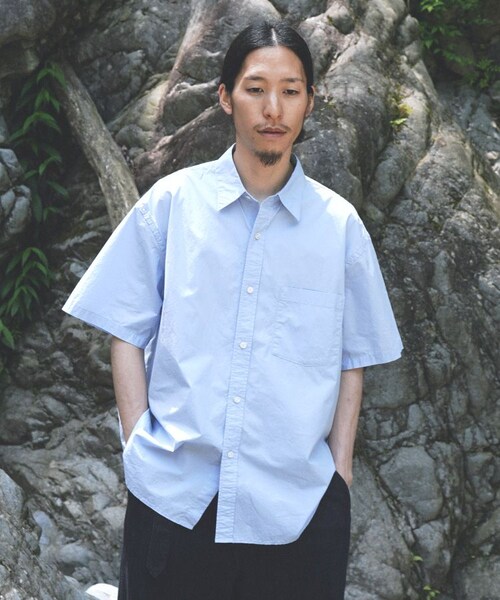 shiun(シウン)の「WASHED SHORT SLEEVE SHIRT(シャツ/ブラウス・メンズ・ホワイト/ブルー・XS/S/M)」の19枚目の写真