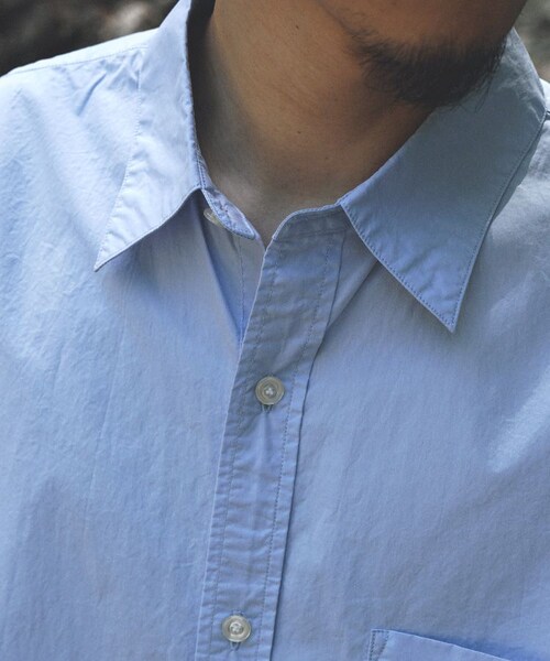 shiun(シウン)の「WASHED SHORT SLEEVE SHIRT(シャツ/ブラウス・メンズ・ホワイト/ブルー・XS/S/M)」の20枚目の写真