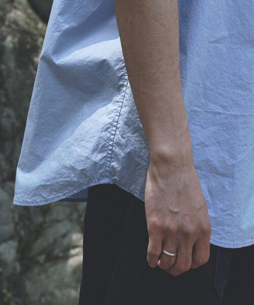 shiun(シウン)の「WASHED SHORT SLEEVE SHIRT(シャツ/ブラウス・メンズ・ホワイト/ブルー・XS/S/M)」の21枚目の写真
