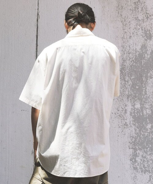 shiun(シウン)の「WASHED SHORT SLEEVE SHIRT(シャツ/ブラウス・メンズ・ホワイト/ブルー・XS/S/M)」の5枚目の写真