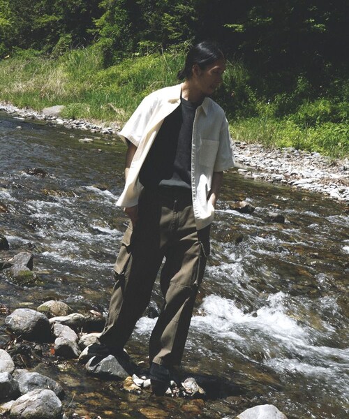 shiun(シウン)の「WASHED SHORT SLEEVE SHIRT(シャツ/ブラウス・メンズ・ホワイト/ブルー・XS/S/M)」の11枚目の写真
