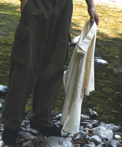 shiun(シウン)の「WASHED SHORT SLEEVE SHIRT(シャツ/ブラウス・メンズ・ホワイト/ブルー・XS/S/M)」の13枚目の写真