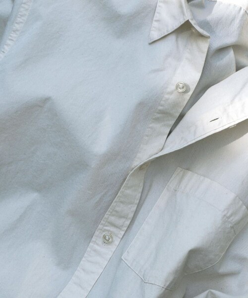 shiun(シウン)の「WASHED SHORT SLEEVE SHIRT(シャツ/ブラウス・メンズ・ホワイト/ブルー・XS/S/M)」の15枚目の写真