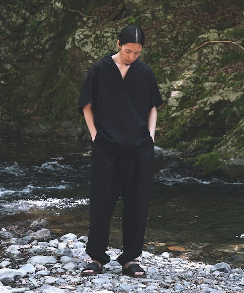 shiun(シウン)の「SKIPPER SHORT SLEEVE SHIRT(シャツ/ブラウス・メンズ・ブラック・XS/S/M)」の2枚目の写真