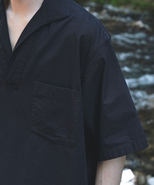 shiun(シウン)の「SKIPPER SHORT SLEEVE SHIRT(シャツ/ブラウス・メンズ・ブラック・XS/S/M)」の6枚目の写真