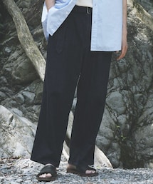 shiun(シウン) ONLINE STORE / LINEN STRAIGHT TUCK TROUSERS