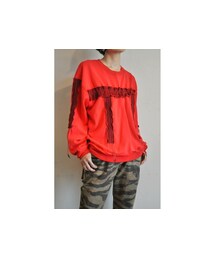 RehersalL | シャーリングフリルスウェットプルオーバー(スウェット)