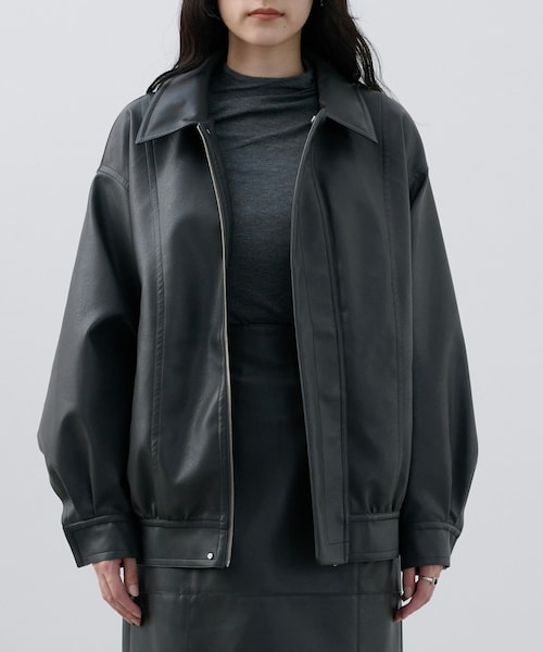 輝く高品質な SIWEM（シウム）の「FAUX WEAR - BLOUSON（ブルゾン）」 LEATHER ジャケット・アウター