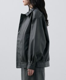 SIWEM（シウム）の「FAUX LEATHER BLOUSON（ブルゾン）」 - WEAR
