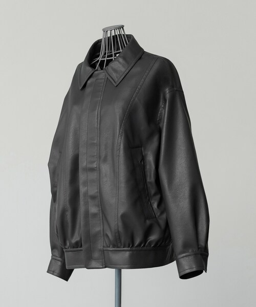 ジャケット・アウター SIWEM FAUX LEATHER BLOUSON SIWEM（シウム）の「FAUX LEATHER BLOUSON（ブルゾン）」 - WEAR