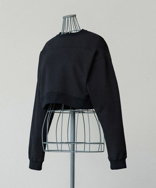 SIWEM（シウム）の「SWEAT SHORT TOPS（Tシャツ/カットソー・レディース・ブラック・F）」の7枚目の写真