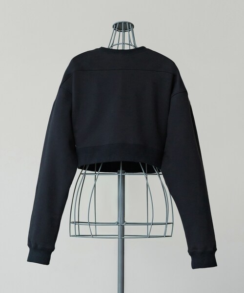 SIWEM（シウム）の「SWEAT SHORT TOPS（Tシャツ/カットソー・レディース・ブラック・F）」の8枚目の写真