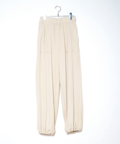 Crisp（クリスプ）の「ワッフルジョガーパンツ[c2R3383]（その他パンツ・レディース・ベージュ/チャコールブラウン・FREE）」の4枚目の写真