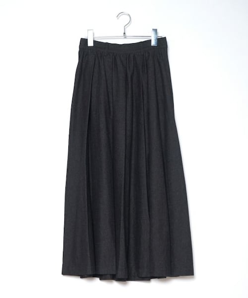 Crisp（クリスプ）の「クラシックプリーツスカート[c2R3302]（デニムスカート・レディース・ベージュ/ブラック・FREE）」の3枚目の写真
