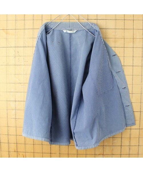の「60s 70s EURO ヒッコリーストライプ ワーク ジャケット