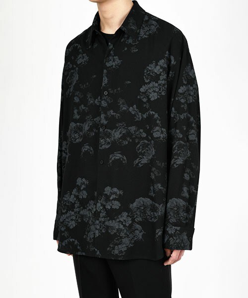 LAD MUSICIAN（ラッドミュージシャン）の「MODAL TWILL NEW ROSE MIX NEW ROSE MIX BIG SHIRT（シャツ/ブラウス・レディース・ブラック・46）」の2枚目の写真