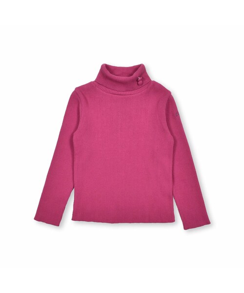 BeBe（ベベ）の「【日本製】くるみボタン付きテレコニット(80～150cm)（ニット/セーター・キッズ・ピンク/ホワイト/グレー/ブラック・110）」の4枚目の写真