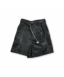 ZIDDY（ジディ）の「蝶チャームベルト付き合皮パンツ(130~160cm)（スカート・キッズ）」