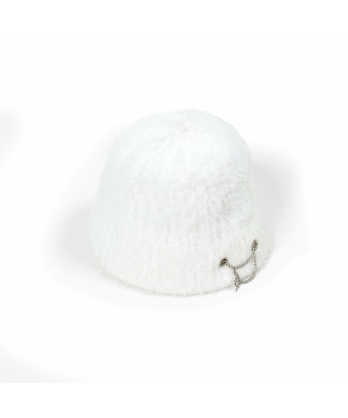 ZIDDY（ジディ）の「蝶チャーム付きバケハ（ハット・キッズ・ブラック/ホワイト・ﾜﾝｻｲｽﾞ）」の3枚目の写真