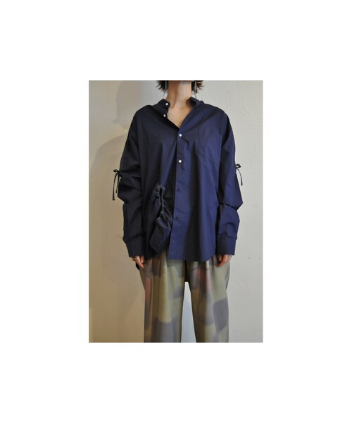 RehersalL（リハーズオール）の「ホールブロードシャツ（シャツ/ブラウス・レディース・ブルー/ブラック/ホワイト・one）」の3枚目の写真