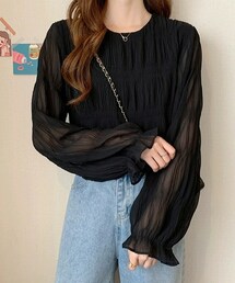 DHOLIC（ディーホリック）の「リンクルラウンドブラウス（シャツ/ブラウス）」