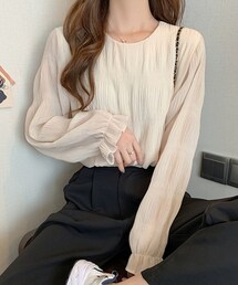 DHOLIC | リンクルラウンドブラウス(シャツ/ブラウス)