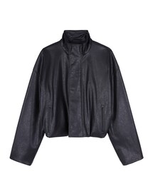 JNBY | Curved Faux Leather Cropped Jacket(カバーオール)