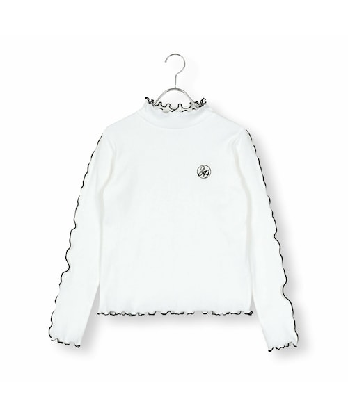 ZIDDY（ジディ）の「テレコメロウTシャツ(130~160cm)（Tシャツ/カットソー・キッズ・ブラック/ホワイト・150）」の2枚目の写真