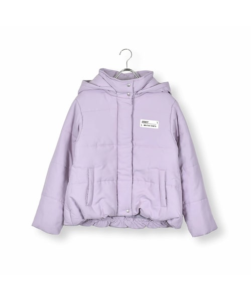 ZIDDY(ジディ)の「フード取り外しスワローブルゾン(130~160cm)(ブルゾン・キッズ・パープル/ブラック/ホワイト・150)」の1枚目の写真