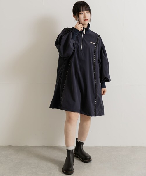 THE GOODLAND MARKET（ザグッドランドマーケット）の「cwtch　Harfzip tunic（チュニック・レディース・NAVY/L.KHAKI・FREE）」の18枚目の写真