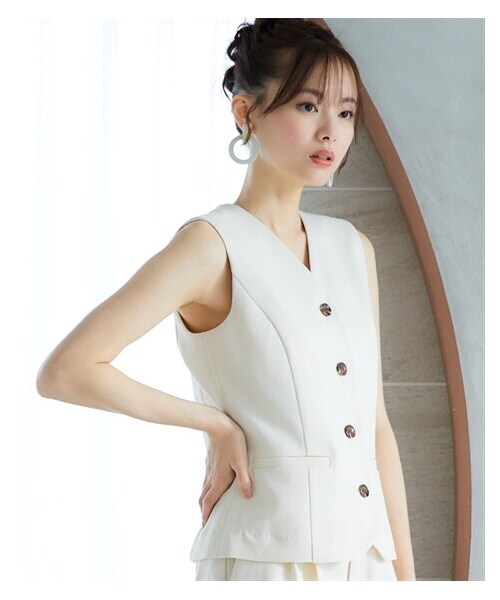 nissen（ニッセン）の「大きいサイズ　ベスト　miclat（ベスト・レディース・ホワイト/ブラウン・L/LL/3L/4L/5L/6L/8L/10L）」の5枚目の写真