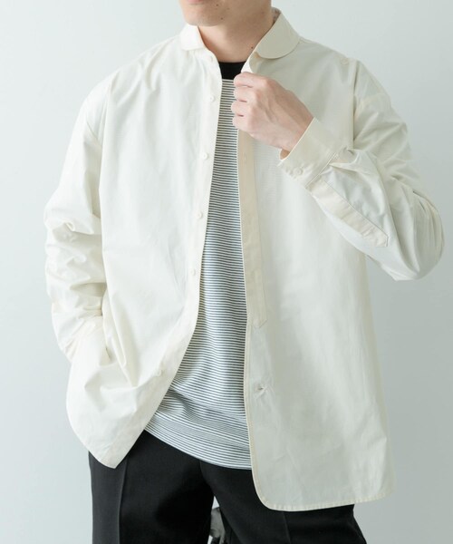 ITEMS URBANRESEARCH（アイテムズ アーバンリサーチ）の「ブロード ラウンドカラーシャツ（シャツ/ブラウス・メンズ・SAX/IVO/PPL/LIME GREEN・M/L）」の18枚目の写真