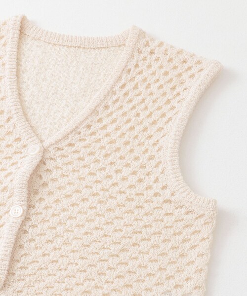 KBF（ケイビーエフ）の「ループヤーンメッシュベスト（ベスト・レディース・IVORY/YELLOW/BLACK・one）」の12枚目の写真