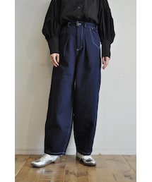 -- | ニットデニムパンツ(デニムパンツ)