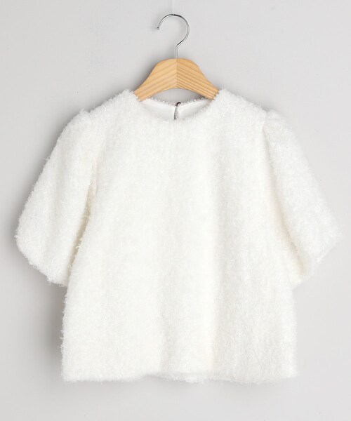 DHOLIC（ディーホリック）の「ブークレパフ半袖ブラウス（シャツ/ブラウス・レディース・ベージュ/アイボリー・FREE）」の2枚目の写真