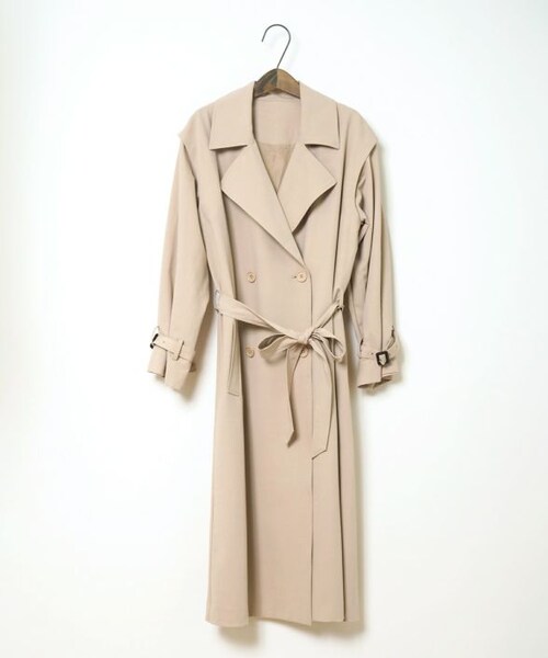 Crisp（クリスプ）の「ロングジレトレンチコート[c8R3305]（トレンチコート・レディース・ベージュ/グリーン・FREE）」の3枚目の写真